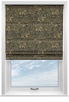 Indira, Charcoal - Twist&Fit Roman Blind